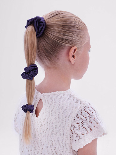 Набор шелковых резинок для волос «Коса до пояса» черничный от бренда Kosa do Poyasa