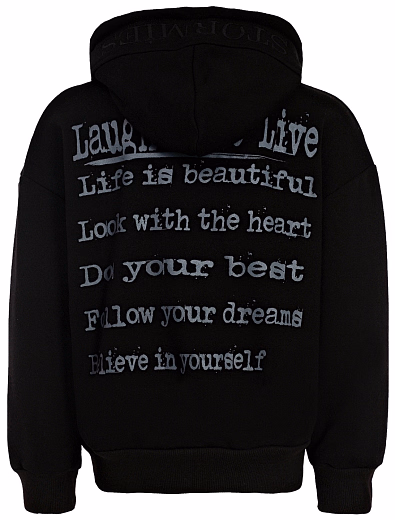 Толстовка LLL Black Grey с молнией от бренда Stormies