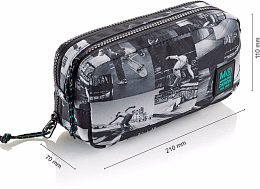 Пенал с двумя отделениями Скейт парк от бренда MiquelRius