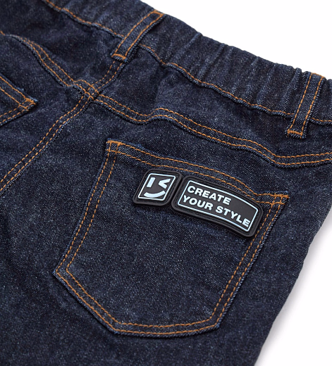 Джинсы темно-синего цвета с оранжевой строчкой от бренда Original Marines