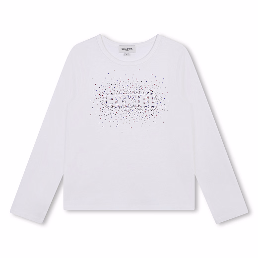 Лонгслив белого цвета со стразами от бренда SONIA RYKIEL