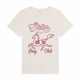 Футболка Horse Outline от бренда Stella McCartney kids Молочный