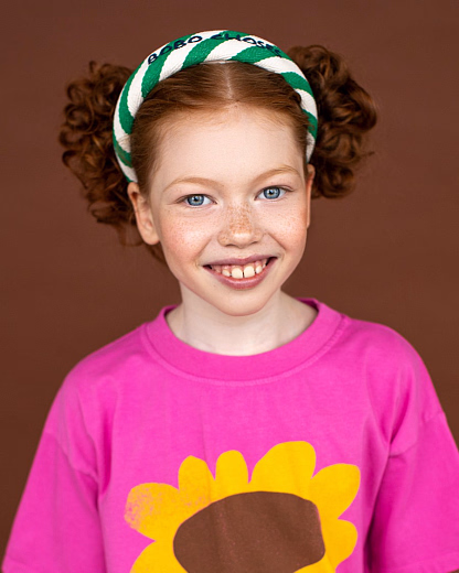 Ободок Stripes Green от бренда Bobo Choses