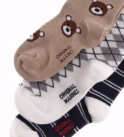 Носки 3 пары с принтом для мальчиков от бренда Original Marines