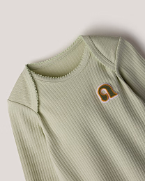 Набор боди розового, зеленого и белого цвета в рубчик от бренда Anna Leon