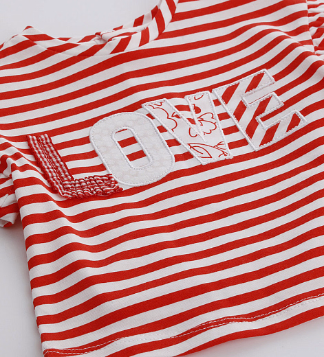 Футболка в полоску Love от бренда Original Marines Красный