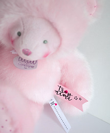 Игрушка Мишка розовый с комфортером от бренда Doudou et Compagnie