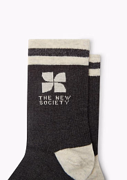 Носки TNS Logo Socks Dark Grey Melange от бренда The New Society