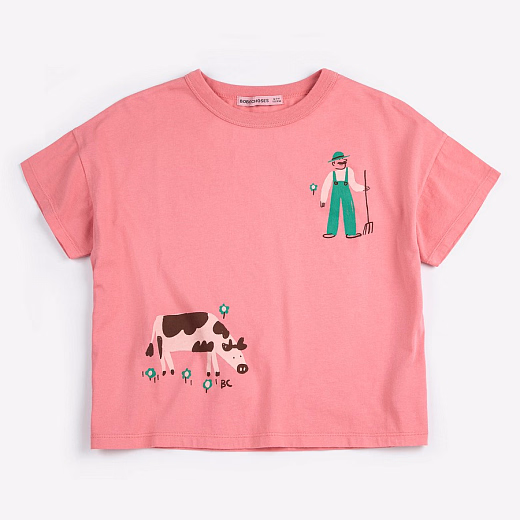 Футболка Farm Adventure от бренда Bobo Choses Розовый