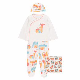 Распашонка с ползунками и шапка от бренда Boboli