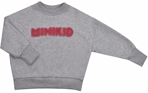 Свитшот BLUR GREY от бренда MINIKID