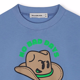 Футболка с принтом шляпы от бренда Billieblush Голубой