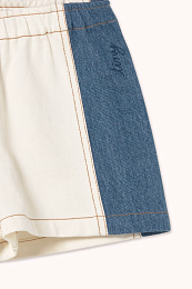 Шорты denim Color block от бренда Tinycottons