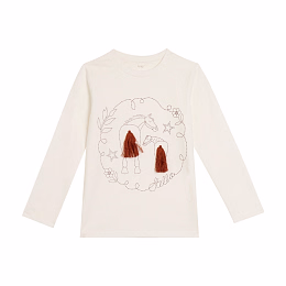 Лонгслив Horse Embroidered от бренда Stella McCartney kids
