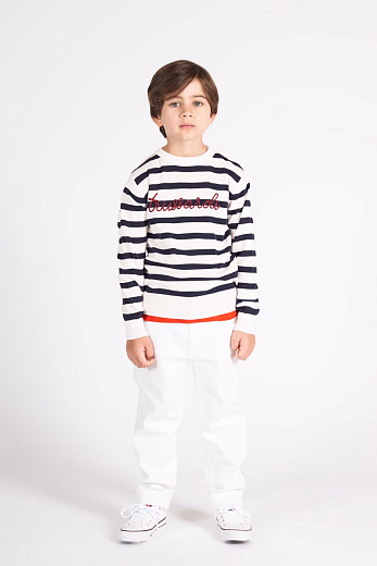 Брюки фактурные белого цвета от бренда Trussardi