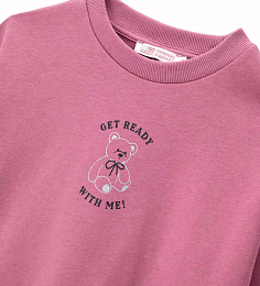 Свитшот розовый с мишкой от бренда Original Marines