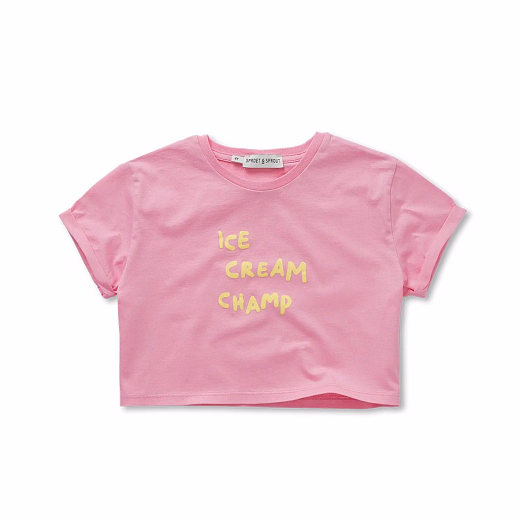 Футболка кроп Ice cream pink от бренда Sproet & Sprout Розовый