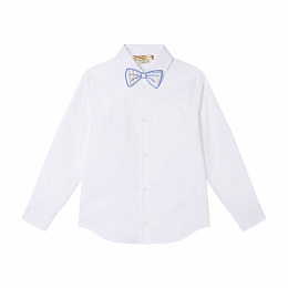 Рубашка белая с нарисованной бабочкой от бренда Stella McCartney kids