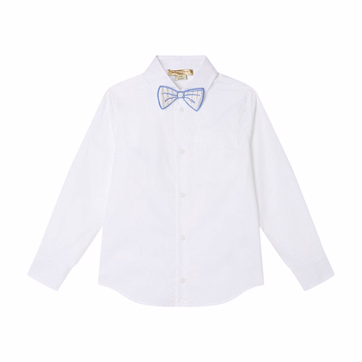 Рубашка белая с нарисованной бабочкой от бренда Stella McCartney kids