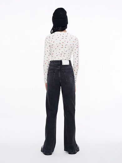 Джинсы с разрезами внизу от бренда Les coyotes de Paris