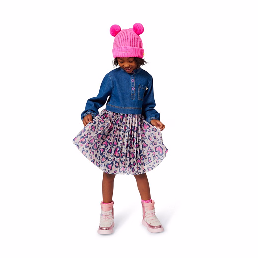 Сапоги с мехом и шнурками от бренда Billieblush