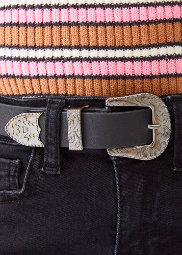 Джинсы классического кроя с ремнем от бренда Abel and Lula