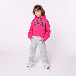 Худи кроп Logo Pink от бренда HUGO