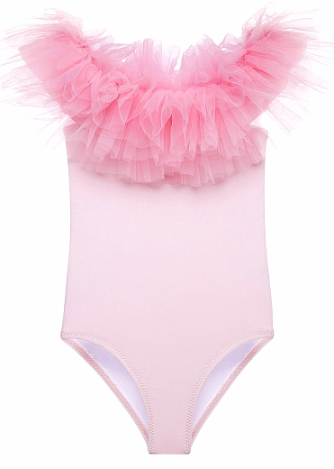 Купальник с фатиновой оборкой розовый от бренда Stella Cove