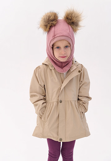 Шапка-шлем Double fur Rose от бренда Peppihat