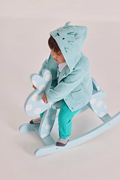 Кардиган с капюшоном бирюзового цвета от бренда Boboli