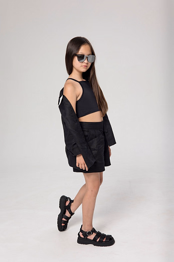 Рубашка LEN GIRL черного цвета от бренда Liqlo