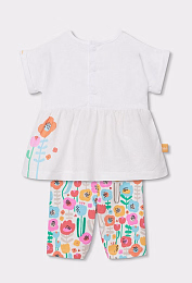 Туника и велосипедки с принтом цветов от бренда Boboli