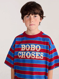 Футболка Red Stripes BC от бренда Bobo Choses Синий Красный
