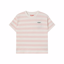 Футболка STRIPES PINK от бренда Tinycottons Розовый Белый