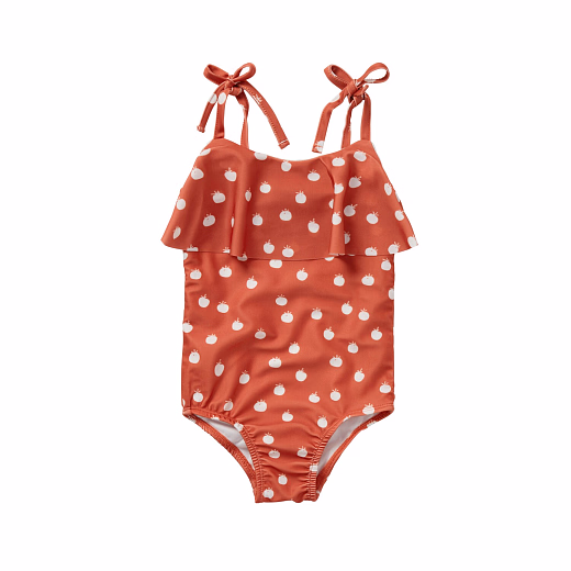 Купальник кирпичного цвета с принтом от бренда Sproet & Sprout