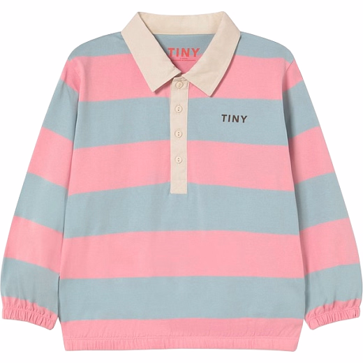 Поло STRIPES Pink-Blue от бренда Tinycottons