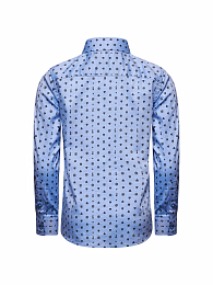 Рубашка голубая с принтом от бренда Trussardi