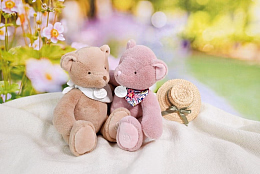 Мишка розового цвета, 25 см от бренда Doudou et Compagnie