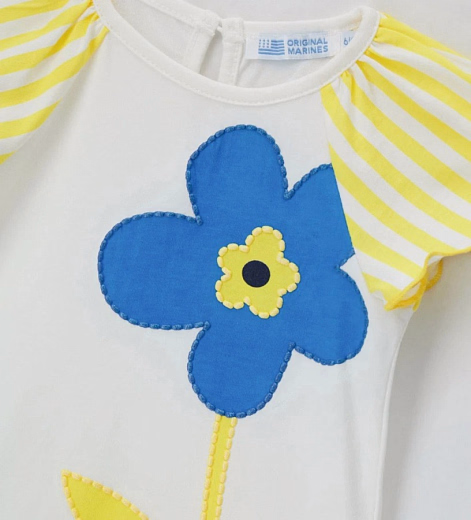 Футболка с цветком от бренда Original Marines Белый