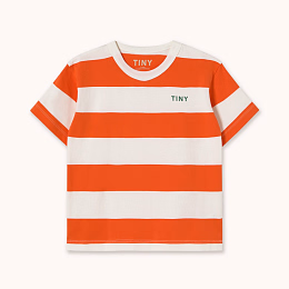 Футболка Orange stripes от бренда Tinycottons Оранжевый
