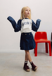 Лонгслив Delia T-shirt Black Iris от бренда The New Society