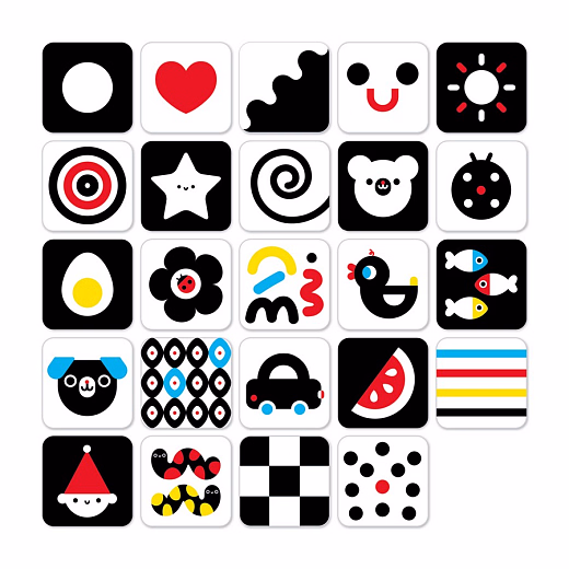 Контрастные карточки для новорожденных от бренда Banana Panda