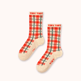 Носки CREAM CHECK от бренда Tinycottons