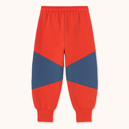 Джоггеры COLOR BLOCK Dark red от бренда Tinycottons