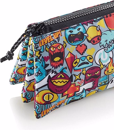 Пенал с тремя отделениями Монстрики от бренда MiquelRius