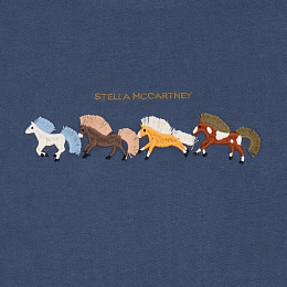 Футболка Multicolored Horses от бренда Stella McCartney kids Синий