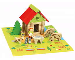 Конструктор из дерева Сырная лавка от бренда Jeujura