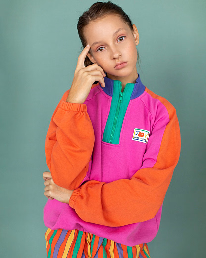 Свитшот Smiling Сolor Block от бренда Bobo Choses