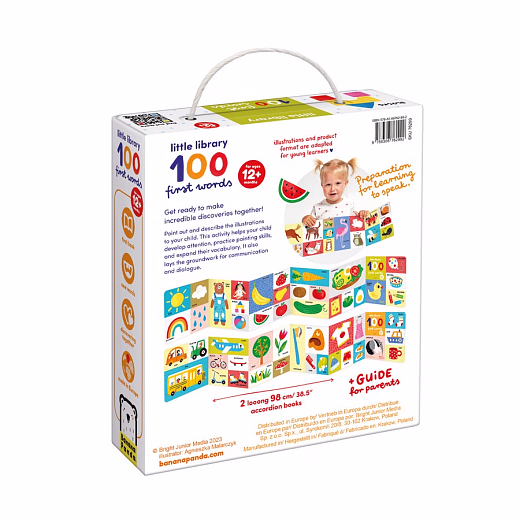 Маленькая библиотека Первые 100 слов от бренда Banana Panda