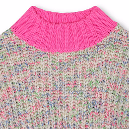 Свитер разноцветный с контрастной деталью от бренда Billieblush